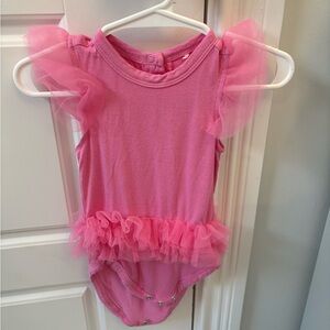 Pink Ruffled Kids One Piece